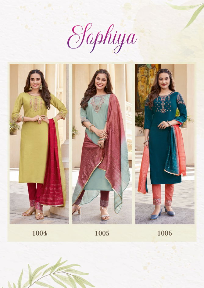 KAASBEE Shophiya 1 Festive Wear Latest Kurti Pant With Dupatta Collection